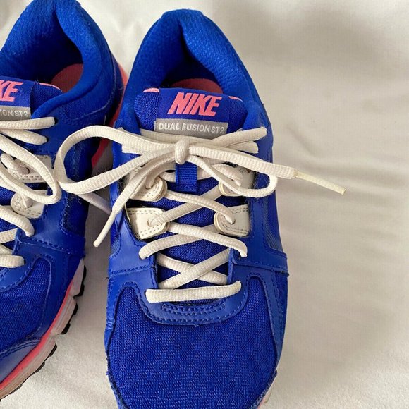 Nike Dual Fusion ST 2 Athletic Running Shoe Womens Size 6.5 454240-416 Blue Pink - Picture 4 of 12